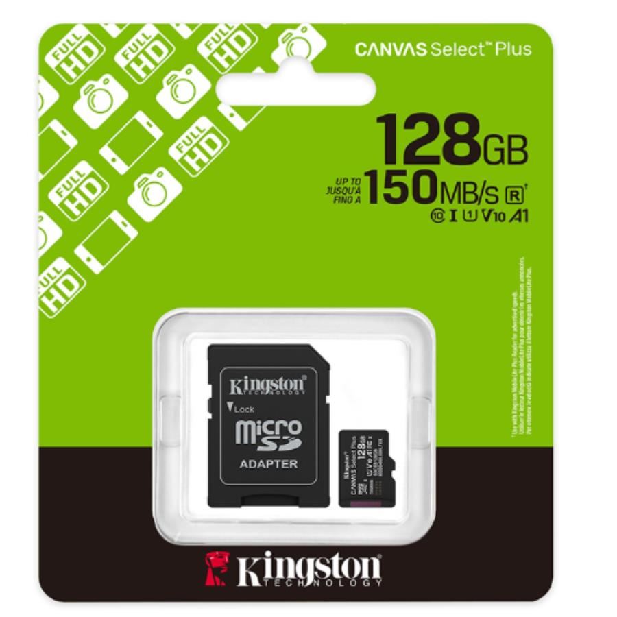 Memoria Micro SD KINGSTON 128GB Clase 10 150 Mb/s